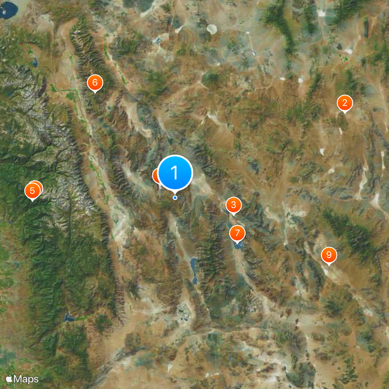 Condado de Inyo Mapa