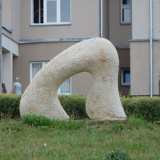 Sculpture in front of Town Hospital
