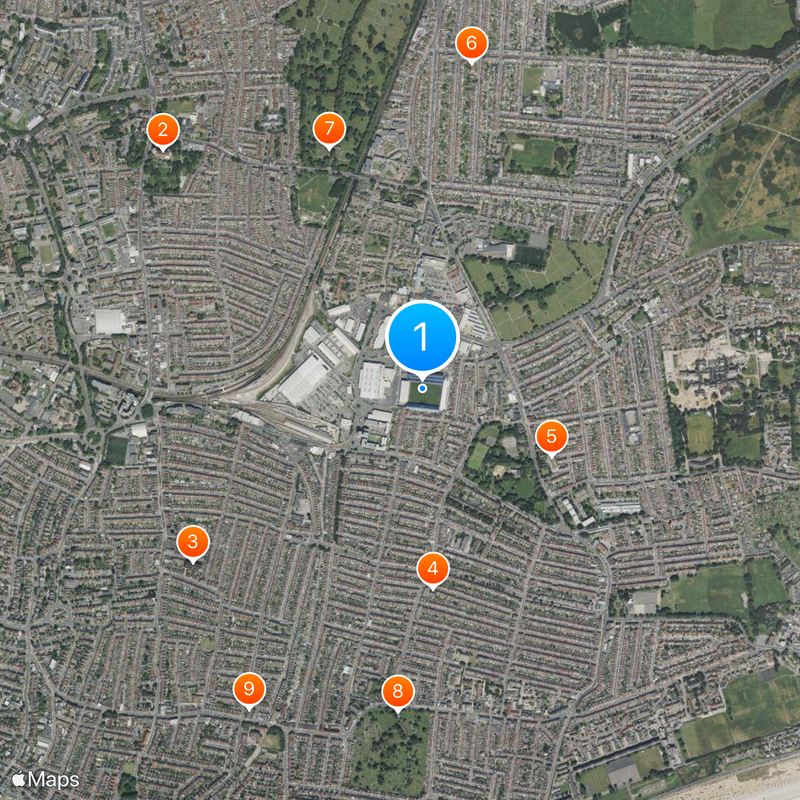 Fratton Park Map