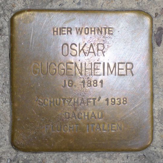 Stolperstein en memoria de Oskar Guggenheimer