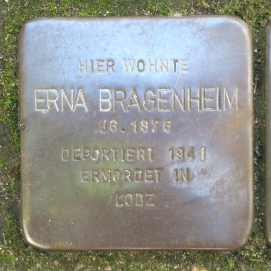 Stolperstein dedicated to Erna Bragenheim