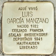 Stolperstein dedicated to Luis García Manzano