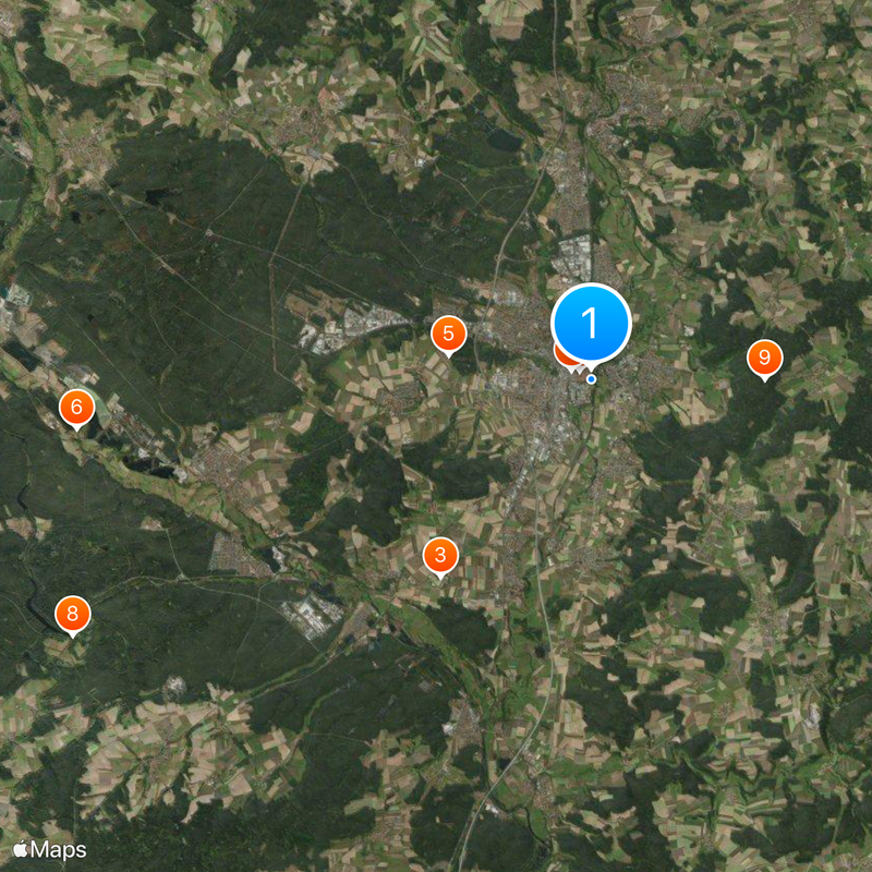 Weiden in der Oberpfalz Map