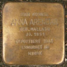 Stolperstein dedicated to Anna Arendar