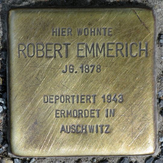 Stolperstein dedicated to Robert Emmerich