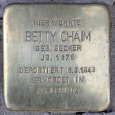 Stolperstein dedicated to Betty Chaim