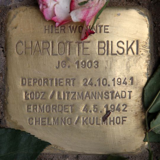 Stolperstein dedicated to Charlotte Bilski