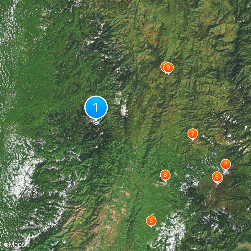Cordillera Occidental Map