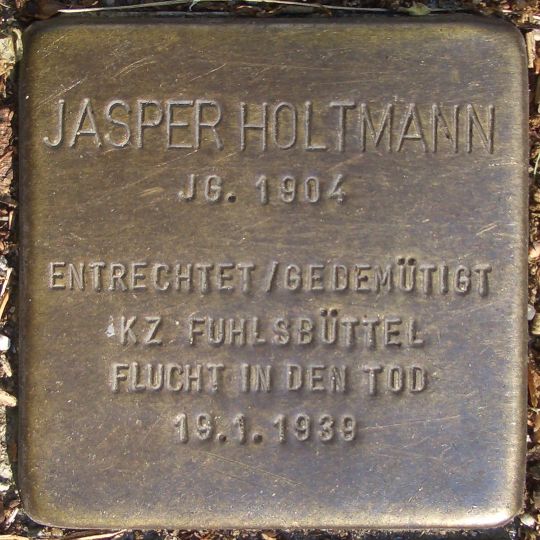 Stolperstein à la mémoire de Jasper Holtmann