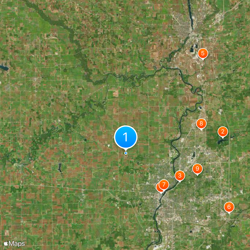 Contea di Winnebago Mappa