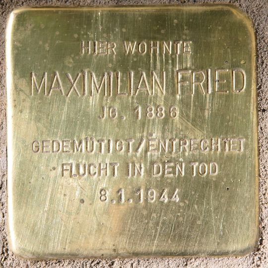 Stolperstein en memoria de Maximilian Fried