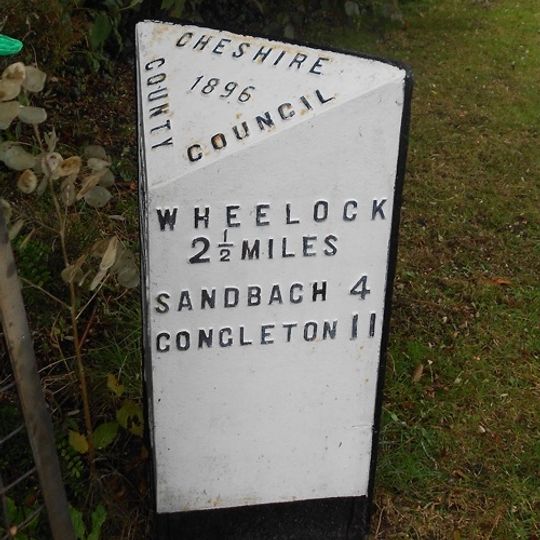 Milepost, Crewe Road; N of Waterloo Road jct