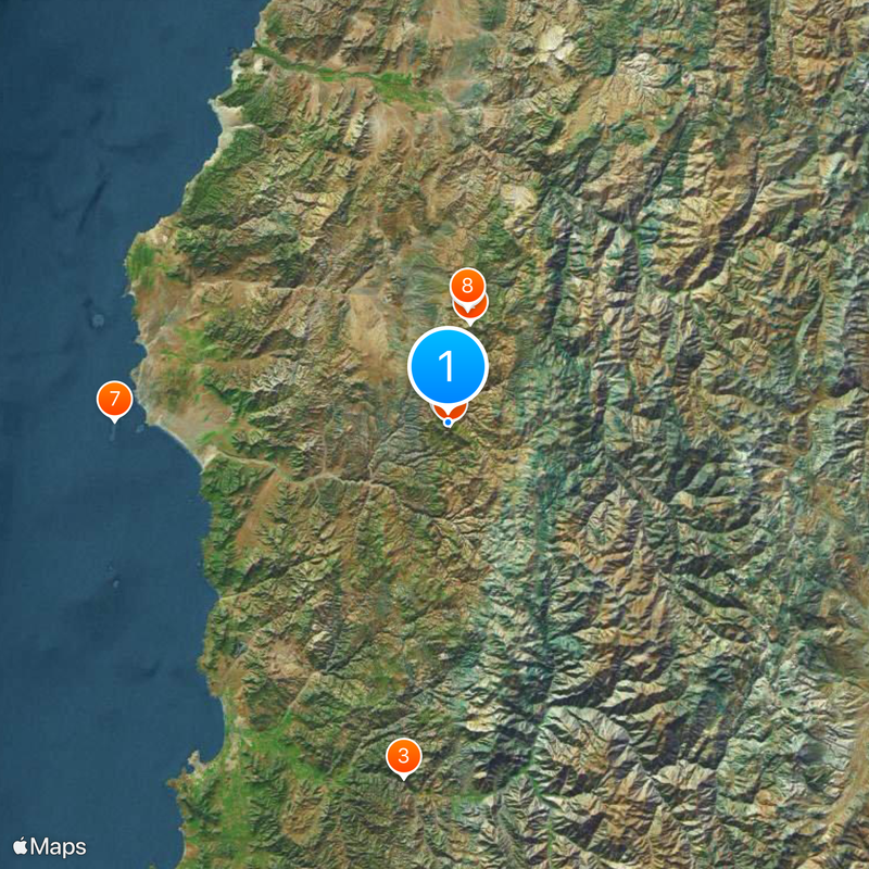 La Silla Observatory Map