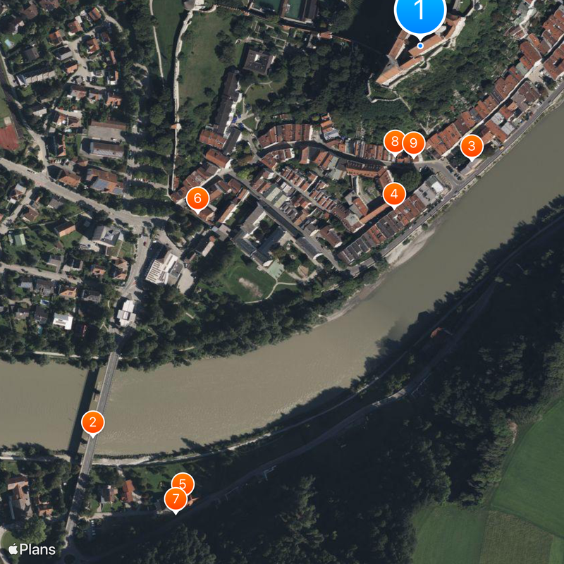 Zamek Burghausen Mapa