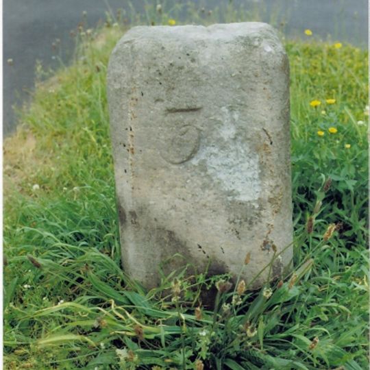 Milestone, Heyhouses Lane; by No. 242