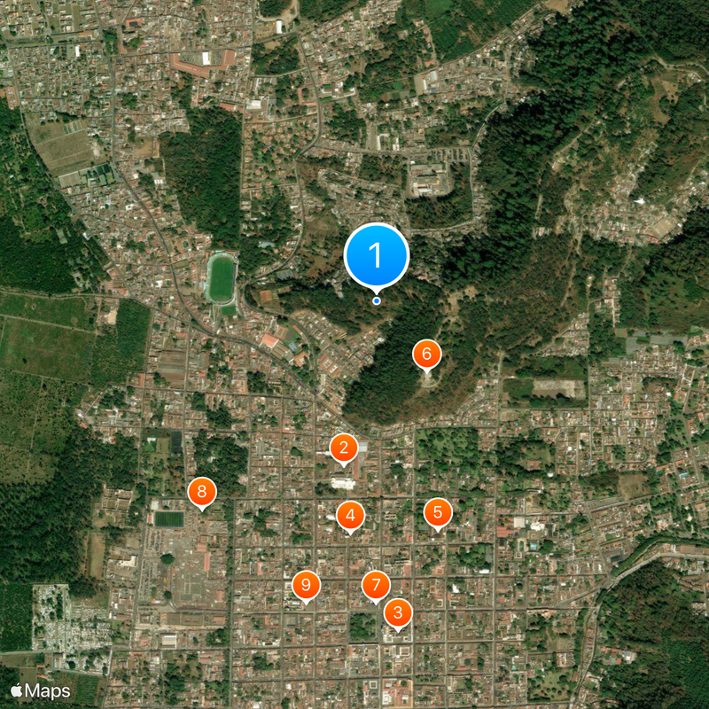 Capitaneria generale del Guatemala Mappa