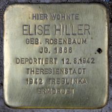 Stolperstein dedicated to Elise Hiller