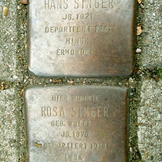 Stolperstein en memoria de Hans Singer