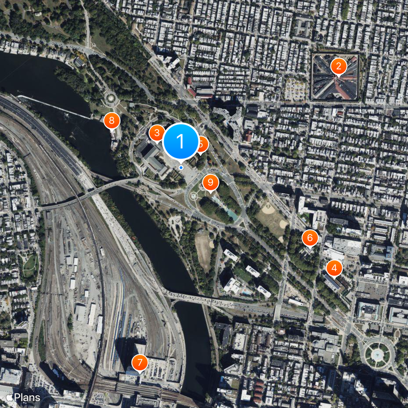 Degraus de Rocky Mapa