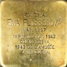 Stolperstein dedicated to Ema Flusserová