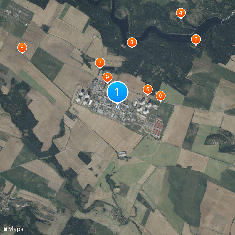 Dukovany Nuclear Power Station Map