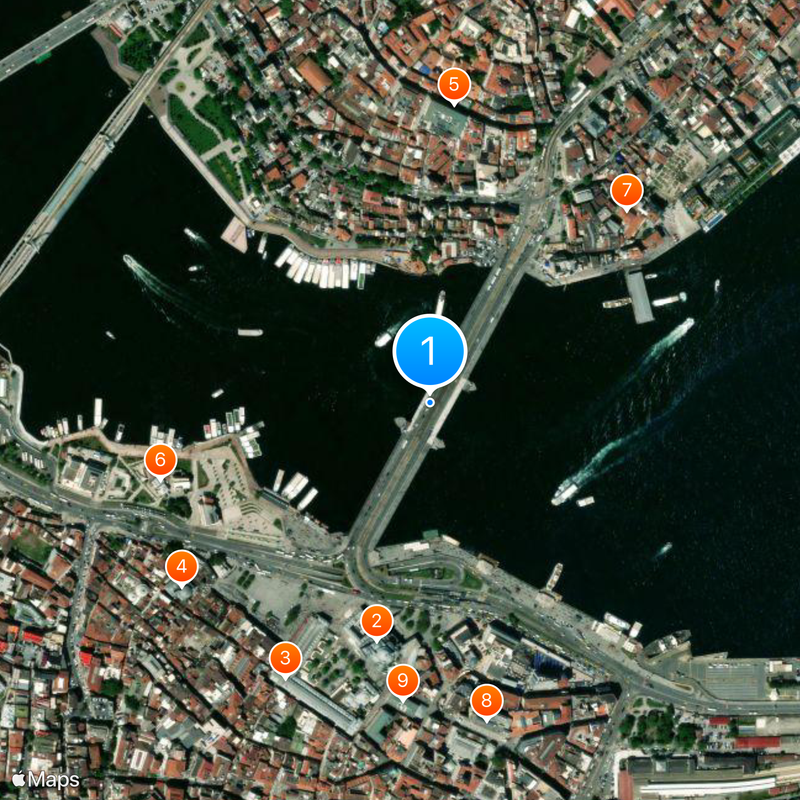 Galata Bridge Map
