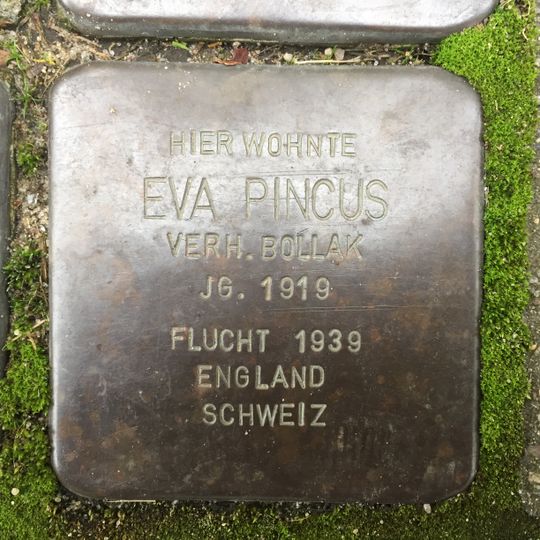 Stolperstein à la mémoire d’Eva Pincus