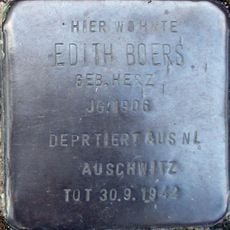 Stolperstein dedicated to Edith Boers