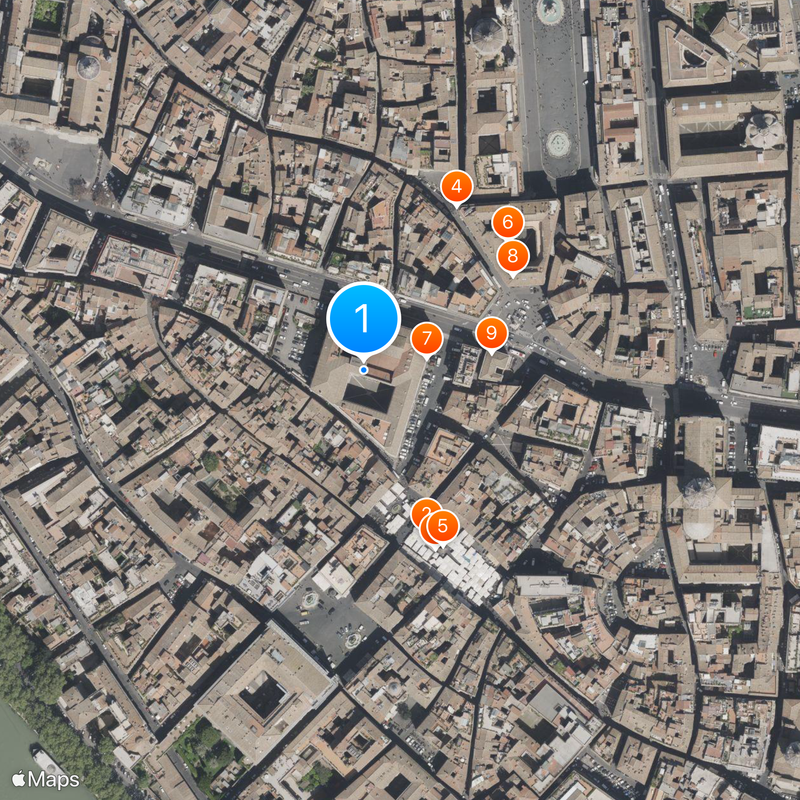 Pałac Kancelaryjny w Rzymie Mapa