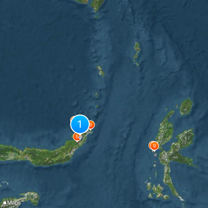 Celebes Północny Mapa