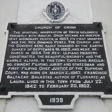 Church of Orion historical marker