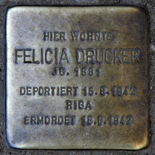 Stolperstein en memoria de Felicia Drucker