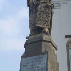 Socha svatého Metoděje na hoře Hostýn nad obcí Chvalčov