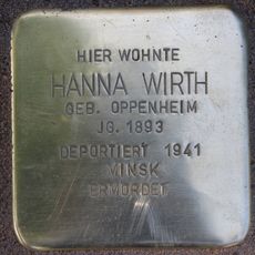 Stolperstein dedicated to Hanna Wirth