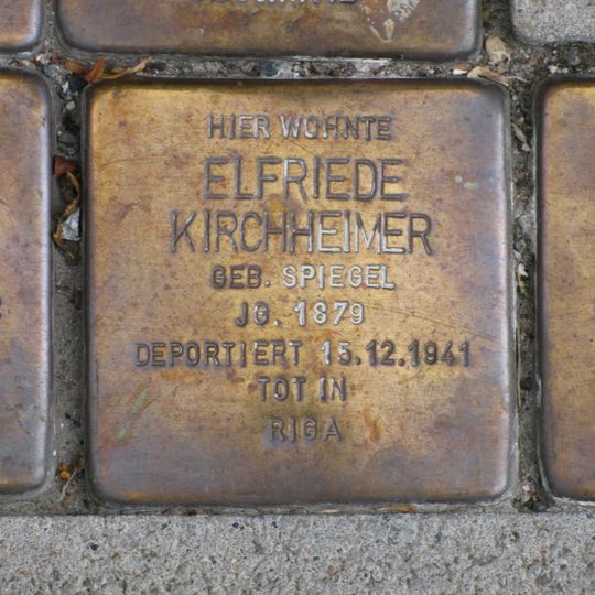 Stolperstein à la mémoire d’Elfriede Kirchheimer