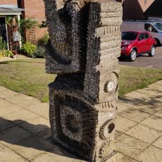 Mural Located In Former Lee Valley Water Company Offices And Free-Standing Sculpture On West Side Of Entrance Drive