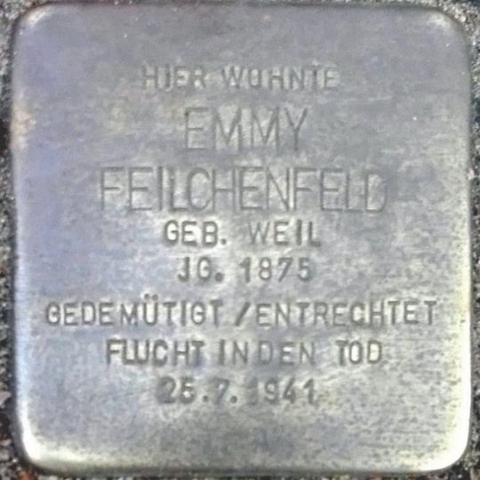Stolperstein dedicated to Emmy Feilchenfeld