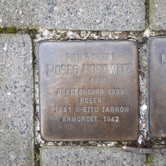 Stolperstein à la mémoire de Moses Horowitz