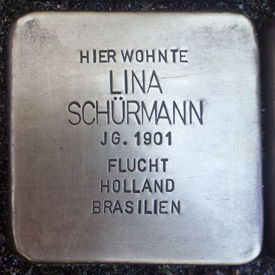 Stolperstein en memoria de Lina Schürmann