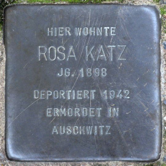 Stolperstein dedicated to Rosa Katz