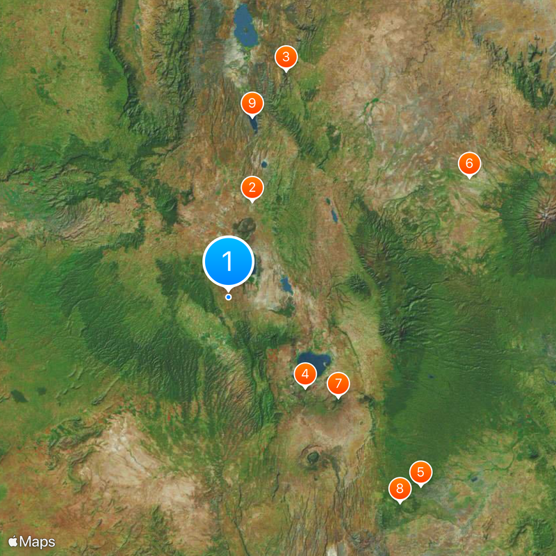 Contea di Nakuru Mappa