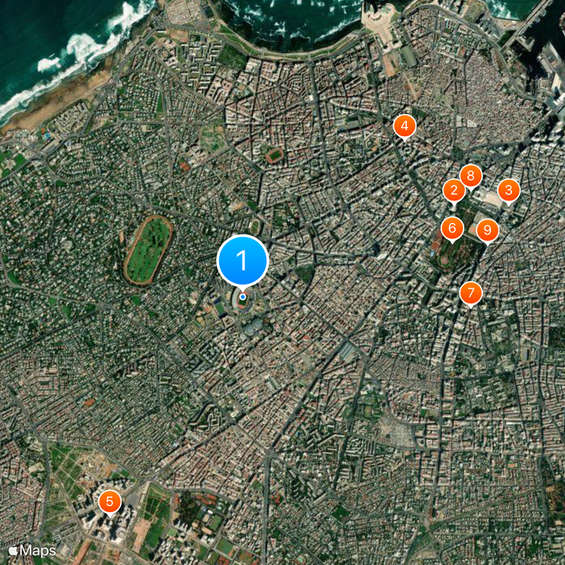 Stade Mohamed V Map