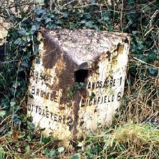 Milepost, Eastfields, E of Hill Ridware