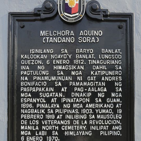 Melchora Aquino historical marker