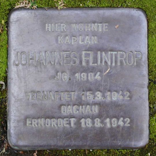 Stolperstein für Johannes Flintrop
