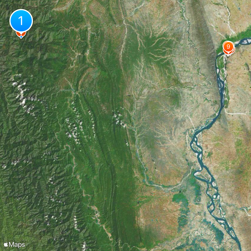 Góry Arakańskie Mapa