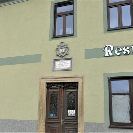 Pamětní deska Jiřího Melantricha Rožďalovského z Aventina na staré radnici v Rožďalovicích