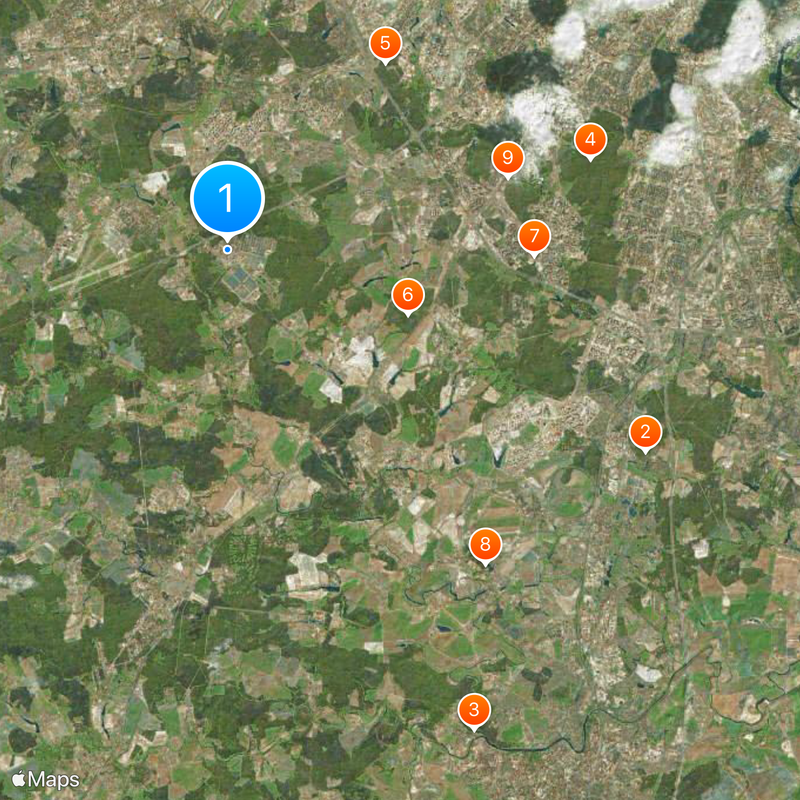 Nowomoskiewski okręg administracyjny Moskwy Mapa