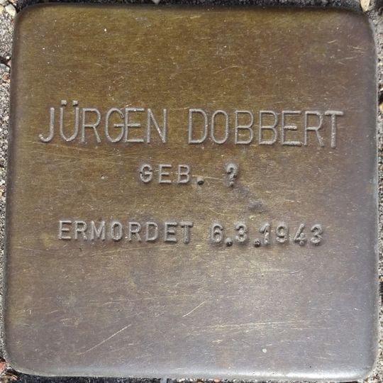 Stolperstein à la mémoire de Jürgen Dobbert