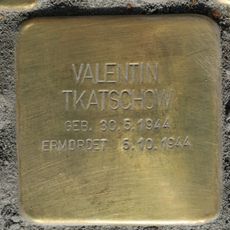 Stolperstein dedicated to Valentin Tkatschow